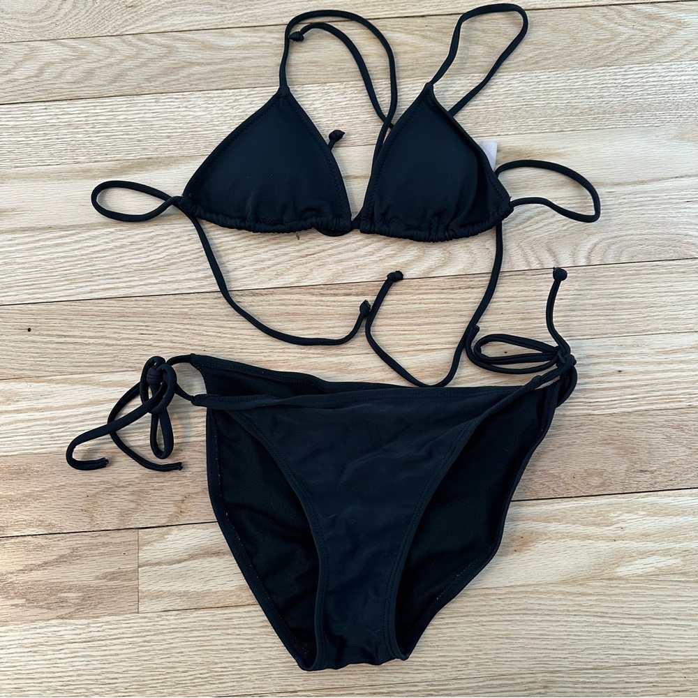Black Triangle Bikini Set
